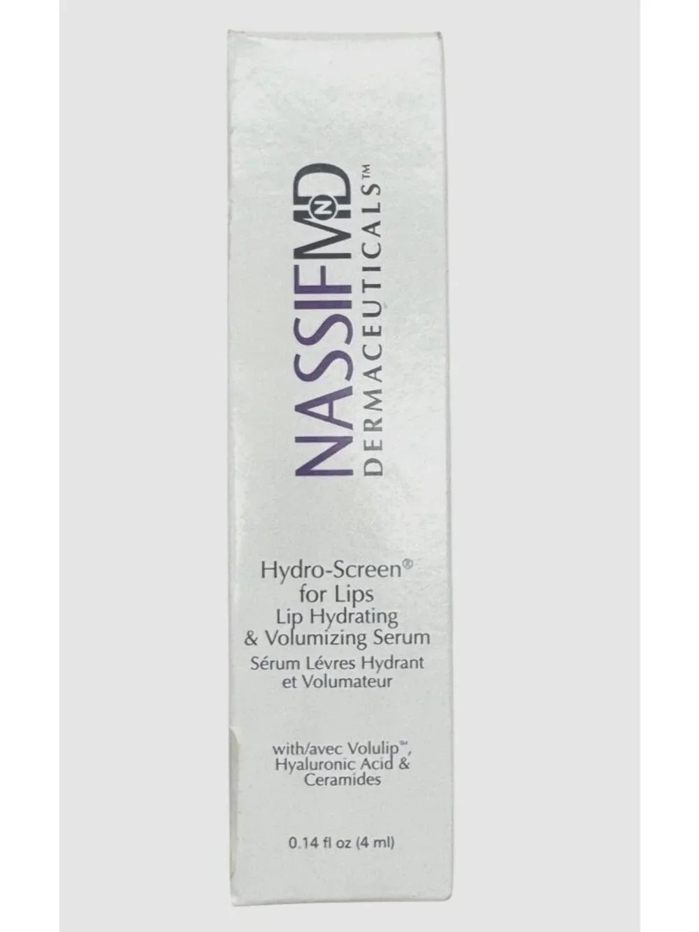 NassifMD Hydro-Screen For Lips Hydrating & Volumizing Serum 0.14 Fl Oz 4ml
